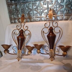 Elegant Gold Wall Candle Holders Home Decor Wall Sconce